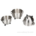 Stainless Steel Colander With The Silicone Leg